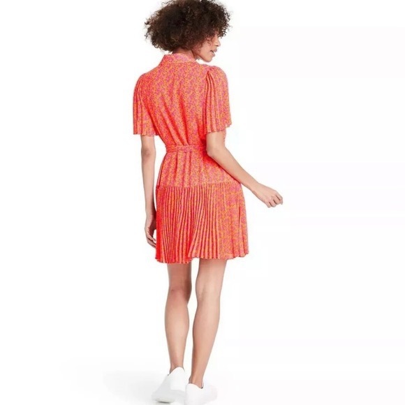 Alexis Floral Flutter Sleeve Pleated Wrap Dress - Picture 2 of 12